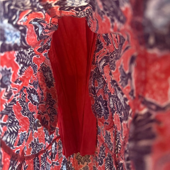 Knox Rose Coral and Navy Floral Maxi Dress - Picture 4 of 5